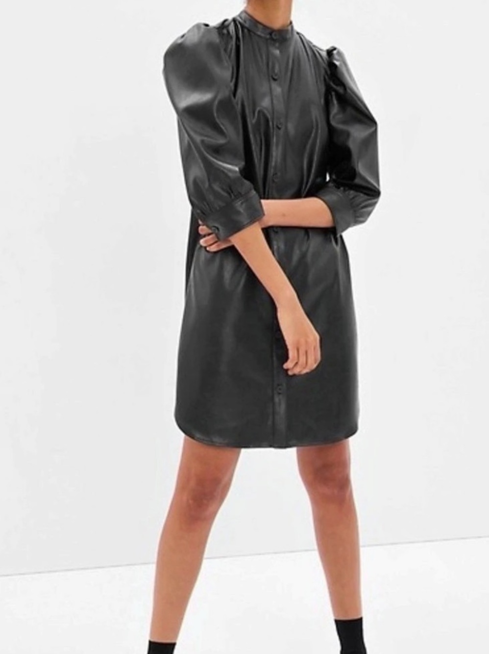 Gap Faux Leather Mini Dress Size Medium